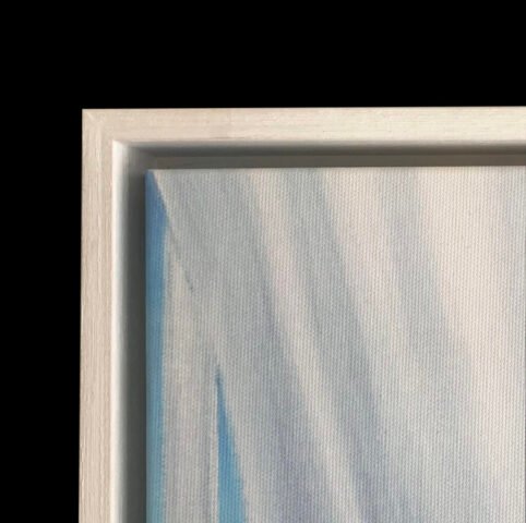 white float frame - subject on canvas