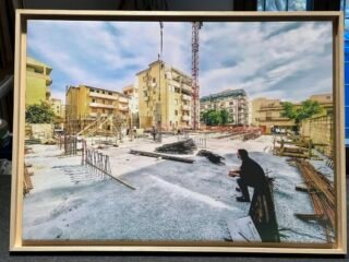 natural float frame - subject on canvas
